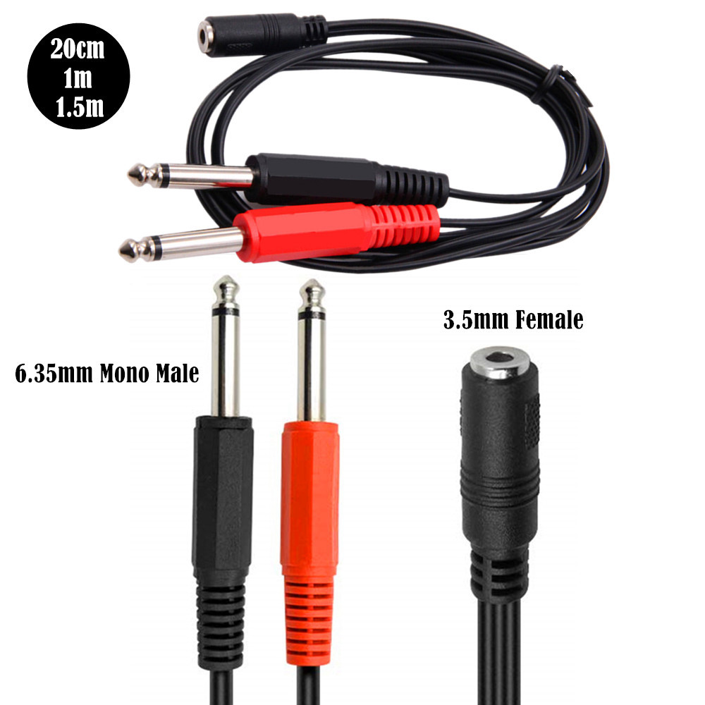 Cable Extension 3.5 - Kabel adapter 6,35 mm męski na