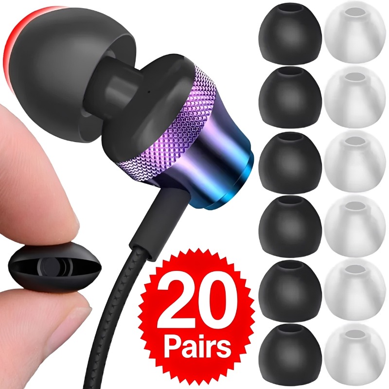 1-20 par miękkich silikonowych – Silicone Ear Tip Replacement recenzja i cena