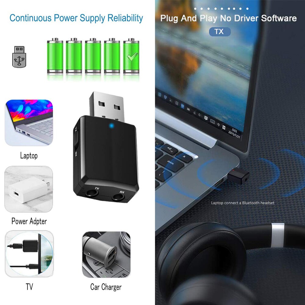 Nadajnik-odbiornik Bluetooth 5 – Bluetooth Adapter Receiver recenzja i cena